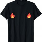 Boob Flame Fire T Shirt Cute Sexy Trendy