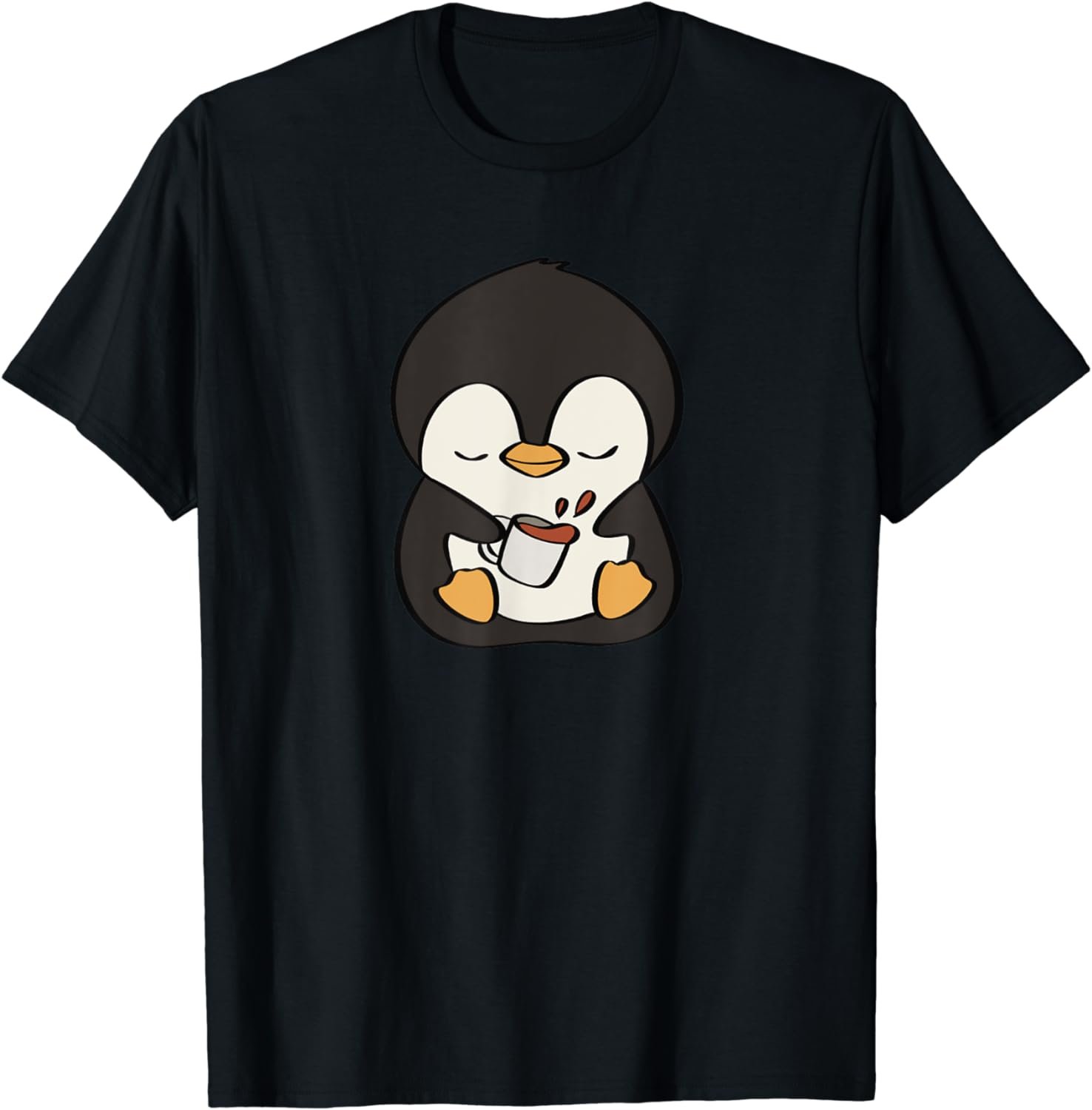 Penguin Coffee Cute Zoo Animal Nature T-Shirt