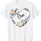 Best Omi Ever Heart Flower Blessed Grandma Mother's Day T-Shirt