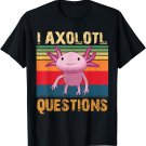 Kids Axolotl-Shirt I Axolotl Questions Retro Cute Anime Boys T-Shirt