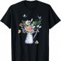 Cute Water Pitcher Bee Butterfly Wildflower Cottagecore T-Shirt