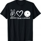 Cute Peace Love Pickleball Player Funny Pickle Ball Lover T-Shirt