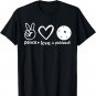 Cute Peace Love Pickleball Player Funny Pickle Ball Lover T-Shirt