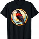 Red Winged Blackbird StainedGlass Red-Winged Blackbird Lover T-Shirt
