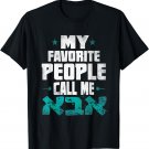 Aba Father's Day Hebrew Shirt Gift for Israeli Jewish Dad