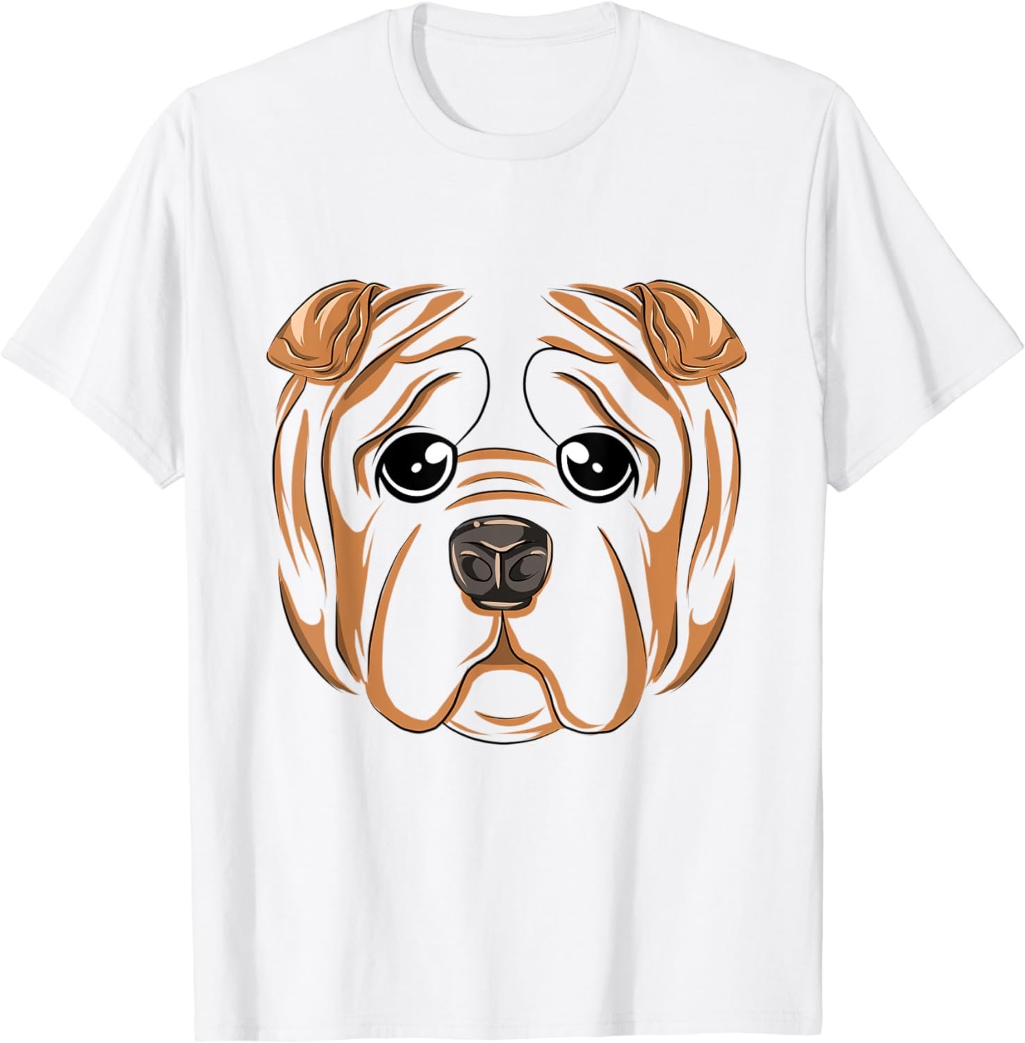 Shar Pei Costume Cute Dog Face Halloween T-Shirt