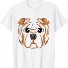 Shar Pei Costume Cute Dog Face Halloween T-Shirt