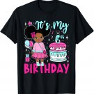 It's My 6th Birthday Black Girls Kids Cute Birthday Gifts T-Shirt
