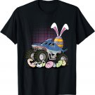 Egg Hunting Riding Truck Shark Crash Colorful Eggs Easter T-Shirt