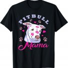 Pitbull Mom With Cute Pity Face, Funny Pitbull Mama, Dog T-Shirt