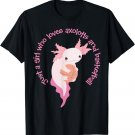 Just a Girl Who Loves Axolotls and Basketball Cute Animal T-Shirt