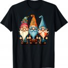 Gnome Cute and funny gnome Hippie sunflower peace love T-Shirt