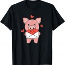 Pig For Valentine's Day Cute Animals With Hearts T-Shirt