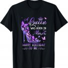 A Queen Was Born In March Cute Birthday Girls Women T-Shirt