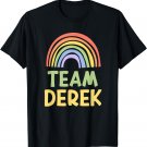 Happy Colorful Team Derek Rainbow Pride Green Yellow T-Shirt
