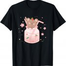 Funny Strawberry Bear Cute Kawaii Aesthetic T-Shirt