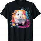 Colorful Splash Art Cute Winter White Hamster Lover T-Shirt