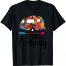 Gone Camping Cute Floral Peace Sign RV Camper T-Shirt