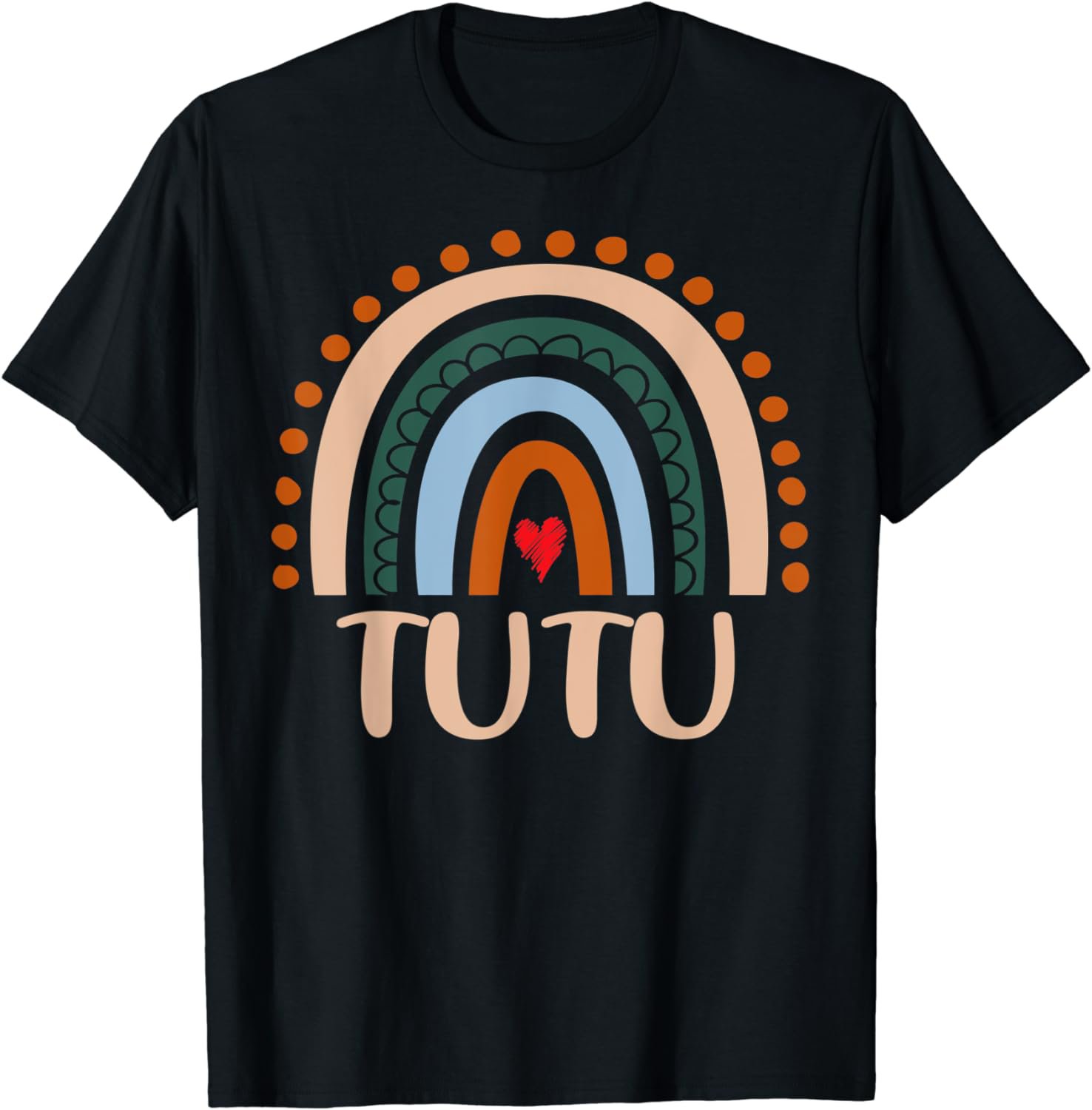 Tutu Rainbow Grandma Cute Mothers Day Funny Tutu T-Shirt