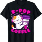 Cat, K-Pop & Coffee, Korean Music, Cute Playful Kitten T-Shirt