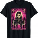 Remember Death Cute Pink Skeleton Skull Reaper w/ Candles T-Shirt