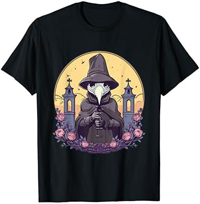 Pastel Goth Cute Creepy Plague Doctor Menhera Wiccan Kawaii T-Shirt