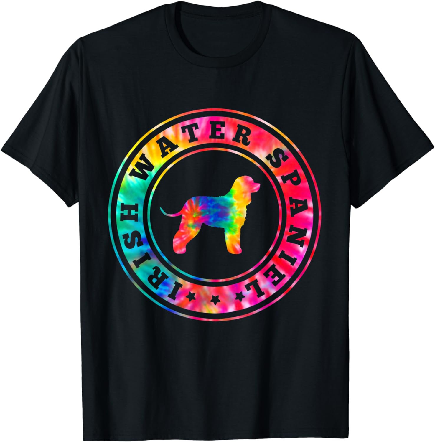 Tie Dye Irish Water Spaniel Dog Mom Dad Pet Lover T-Shirt