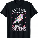 Just A Girl Who Loves Ravens Cute Raven Lover girls kids T-Shirt