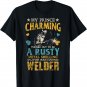 Welder Wife Mom Girlfriend Cute Funny Welding T-Shirt