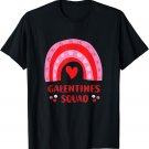Galentines Squad Valentine's Day Rainbow Hearts Butterflies T-Shirt
