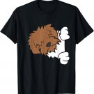 Cute Wirehaired Pointing Griffon Dog Peeking From Side T-Shirt