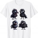 Funny Goth Raven Graphic Women Men Kids Cute Raven Pattern T-Shirt