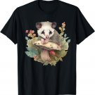 Cottagecore Floral Cute Possum Aesthetic Girls Women Graphic T-Shirt