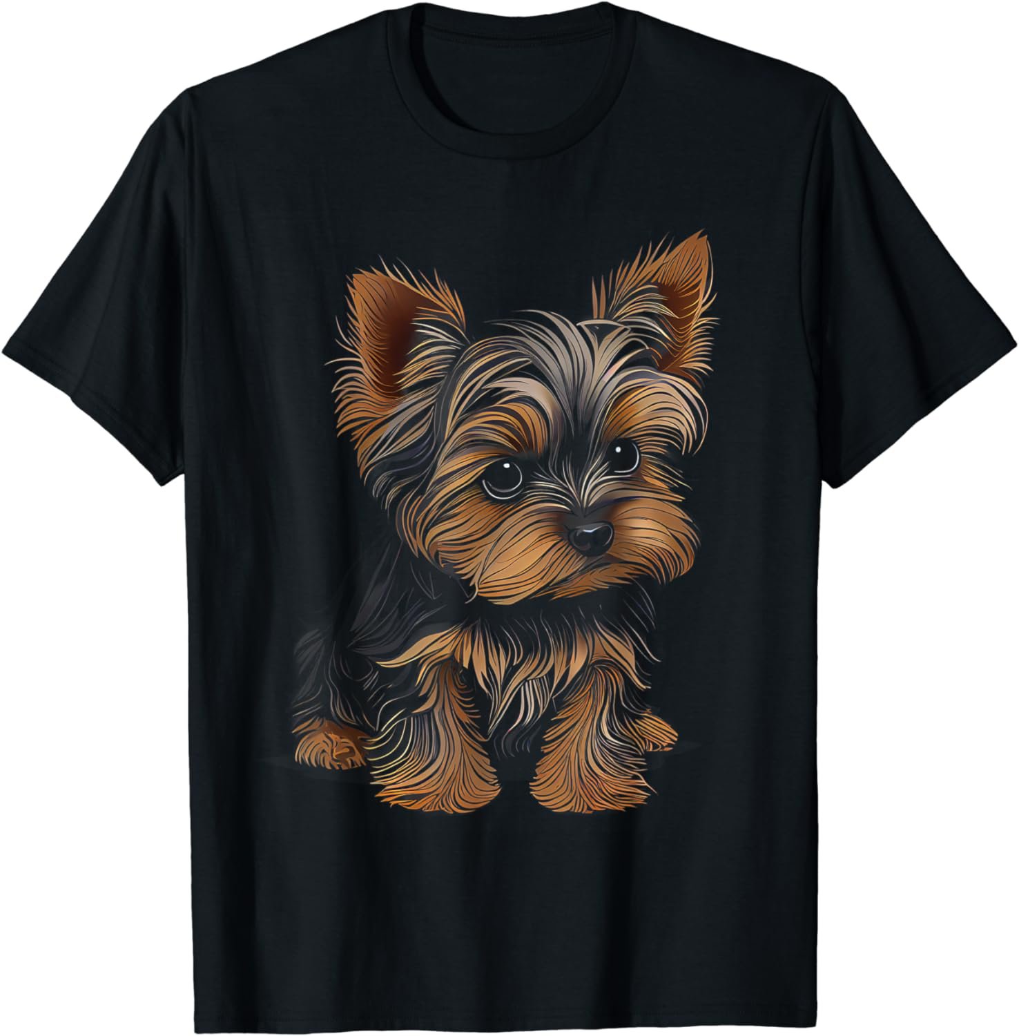 Cute Yorkshire Terrier Dog Graphic Tees Men Women Boys Girls T-Shirt
