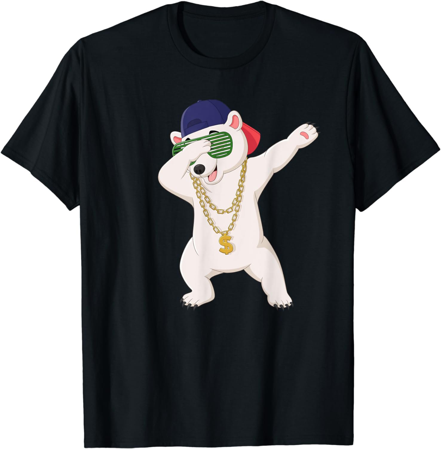 Funny Dancing Dabbing Polar Bear Gift Men Women Boys Girls T-Shirt