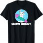 Snow Bunny T-Shirt Cute Skiing Rabbit Sport Lover Tee