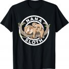 Nana Sloth Family Matching Zoo Nana To Be Granny Cute Sloth T-Shirt
