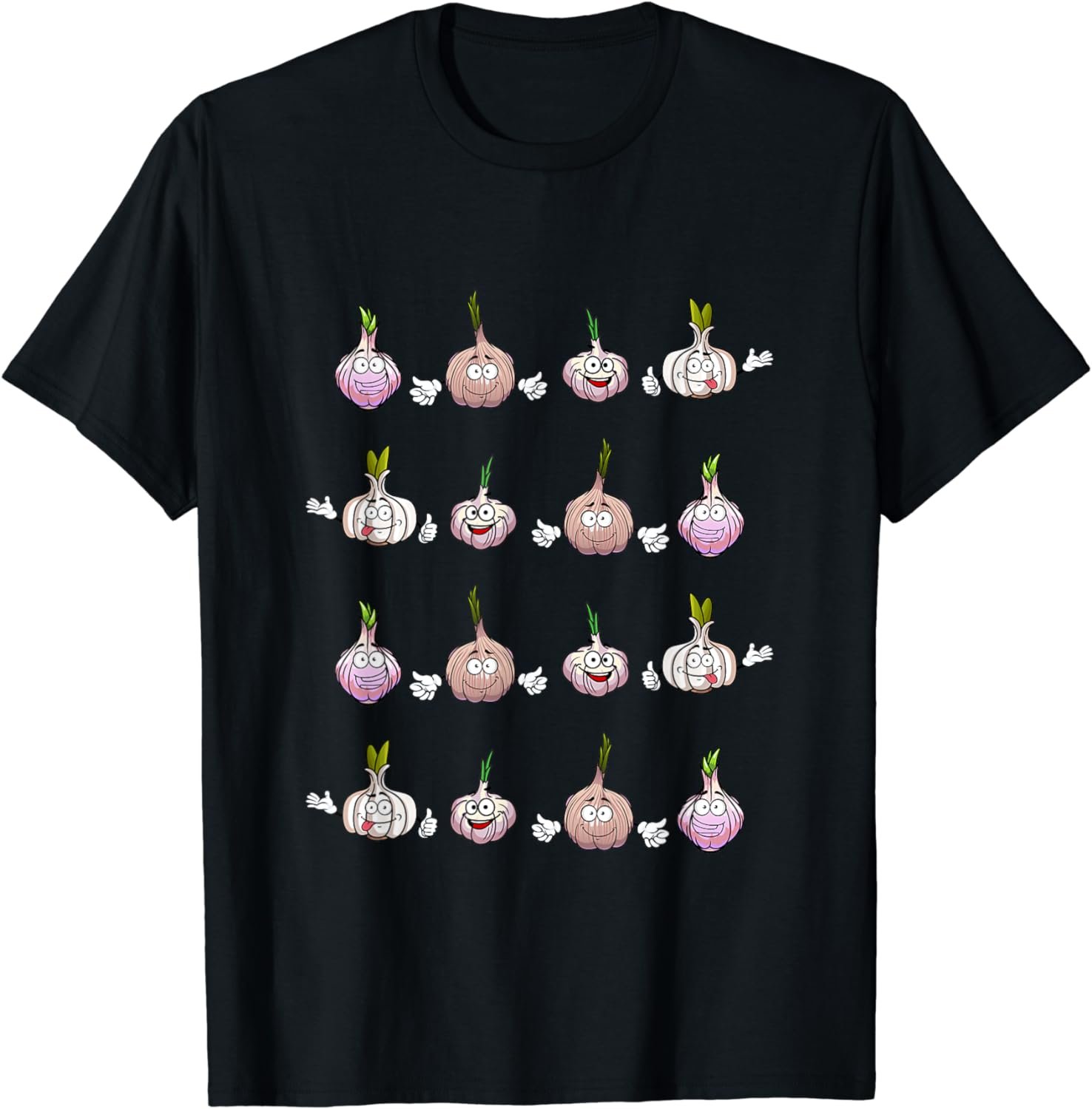 Onion Pattern Cute Happy Onion Lovers Vegans Vegetarians T-Shirt
