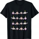 Onion Pattern Cute Happy Onion Lovers Vegans Vegetarians T-Shirt