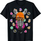 Hipster Zebra Geek Nerd Glasses Animal Love Peace Sign T-Shirt