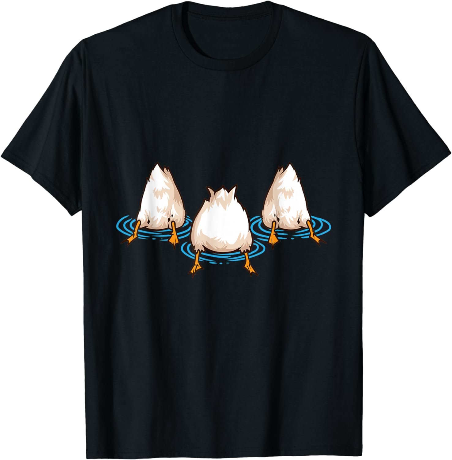 Cute Duck Butt Funny Ducks Butts Pekin Swimming Underwater T-Shirt