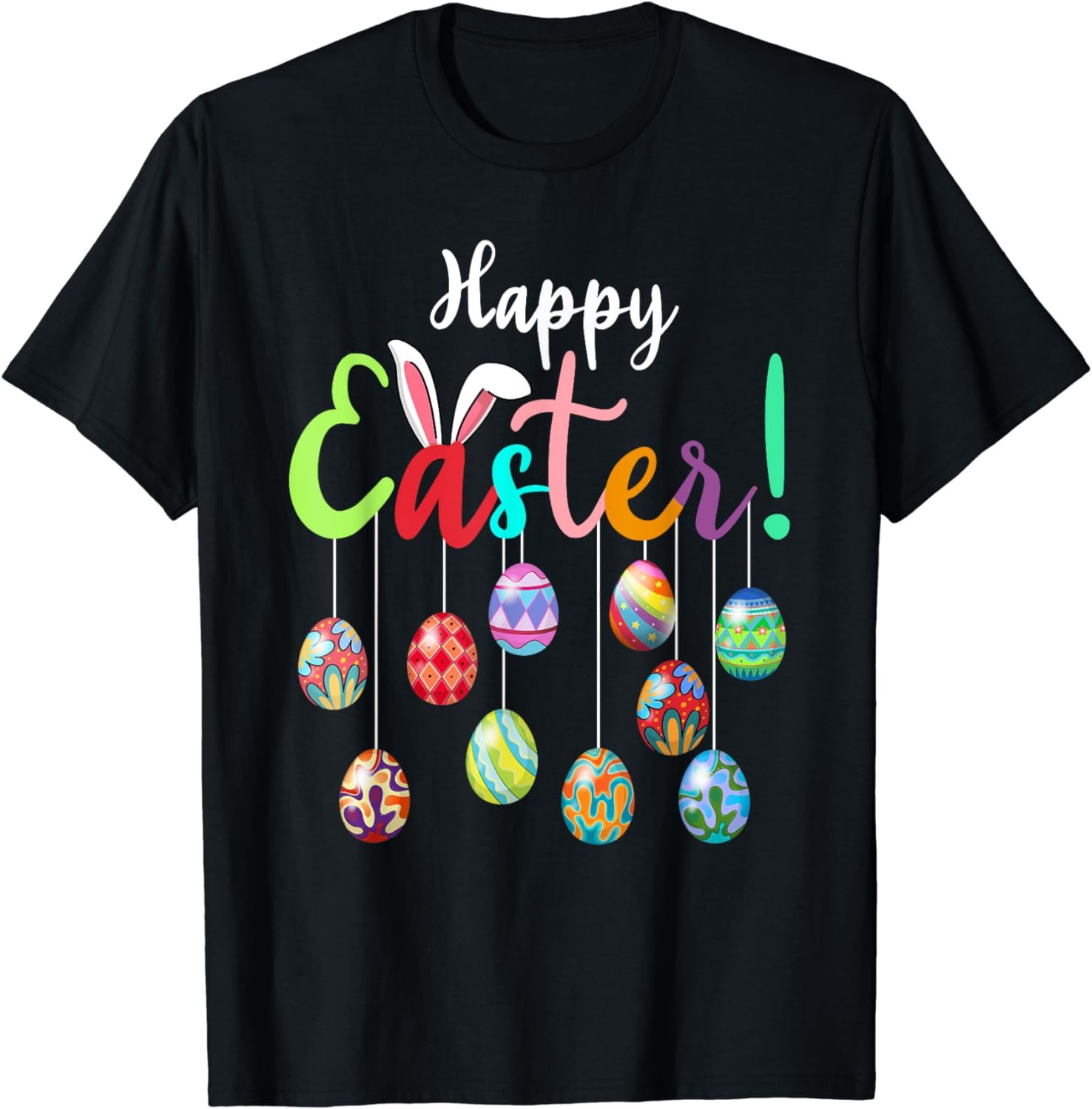 Cute Easter Colorful Eggs For Teen Girls Boys Happy Easter T-Shirt