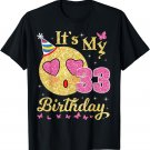 Heart Eye Face And Butterfly Star It's My 33 Birthday Happy T-Shirt