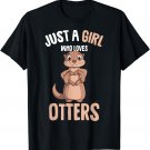 Just A Girl Who Loves Otters Kids Girls Otter T-Shirt