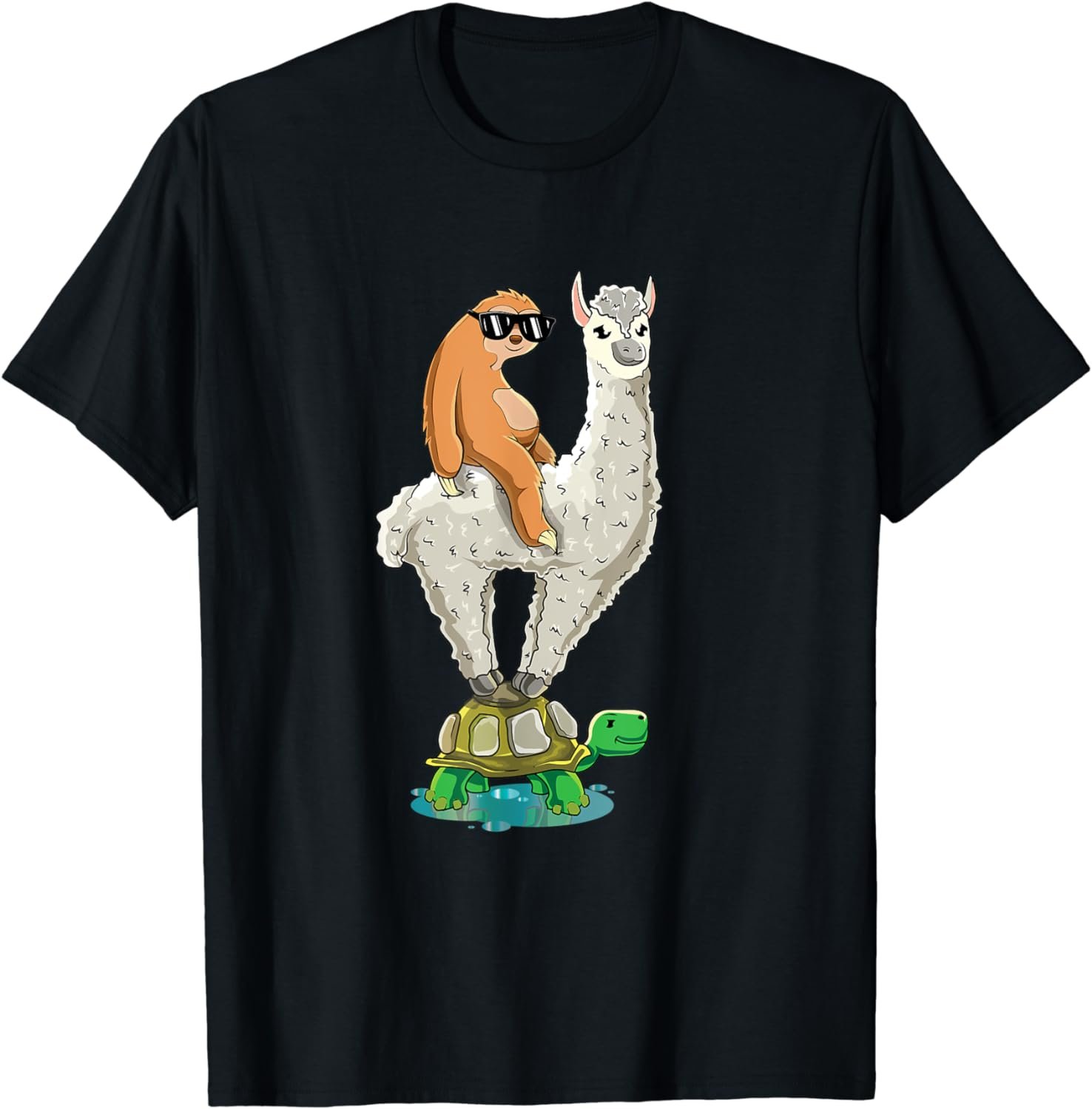 Cute Sloth Llama Turtle Alpaca Friends Boys Girls Kids Gift T-Shirt