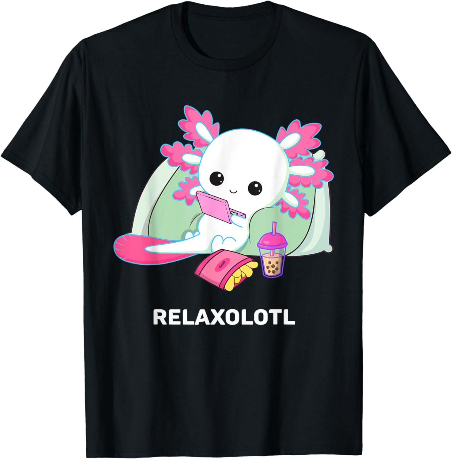 Cute Axolotl Lover Mexican Salamander Relaxolotl T-Shirt