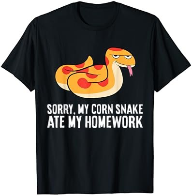 Corn Snake School Sorry My Corn Snake Ate My Homework T-Shirt