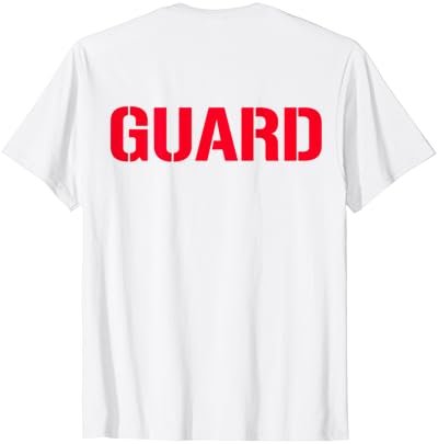 Guard Back Print Red Lettering Guard T-Shirt