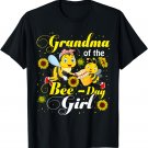 Grandma Of The Bee-Day Girl Cute Bees Birthday Sunflowers T-Shirt