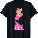 Basketball Team Girl Baby Shower Gender Reveal Party T-Shirt